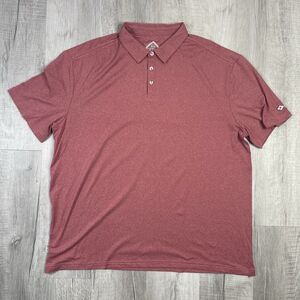 Burlebo Short Sleeve Polo Shirt Men’s 2XL Red Brick Stretch Golf EUC J